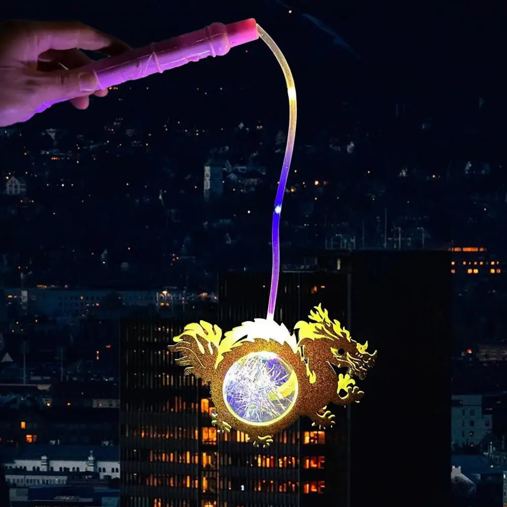 

Dragon Shape Lantern Chinese New Year Dragon Lantern Toy with Led Lights Pole for Kids Battery Operated Spring Festival