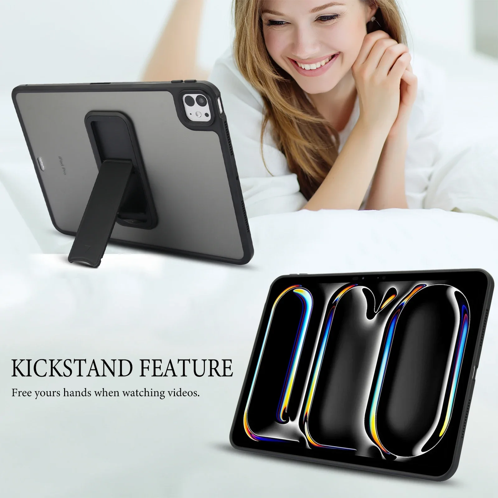Durable Protective Back Cover with Built-in Bracket Stand