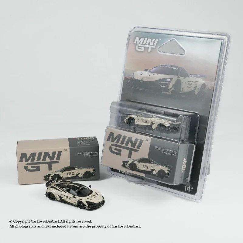 미니 GT 1/64 맥라렌 720S 모델 번호 1083 - 주조 합금 시뮬레이션 자동차 세트, 소년들을 위한 휴일 선물 장난감 컬렉션 장식품.