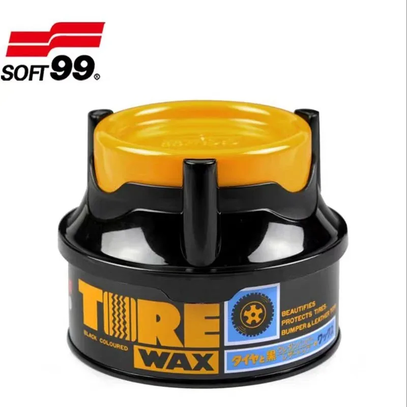 Soft99 Tire Coating Wax Car Tire Retreading Blackening Polish Brightener Protecting Maintenance Refurbishing car tire wax tire polishing paste 170g