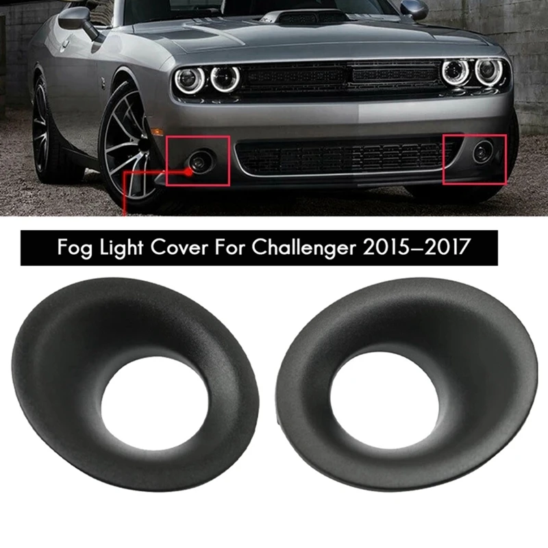 

Левая + правая сторона, черная противотуманная задняя рамка для Dodge Challenger 2015-2017