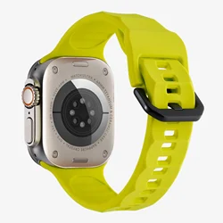 Premium Silicone Sport Watch Band - Versatile Fit and Style Bracelet for Series 10 46mm (Fluorescent green)