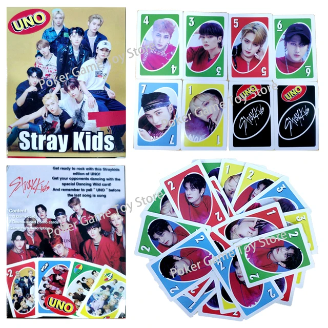 Board Game Uno Stray Kids Table Card Game Family Gathering Poker Toy for Girls Boys Photo Album Fans Fan Card Birthday Gift 1