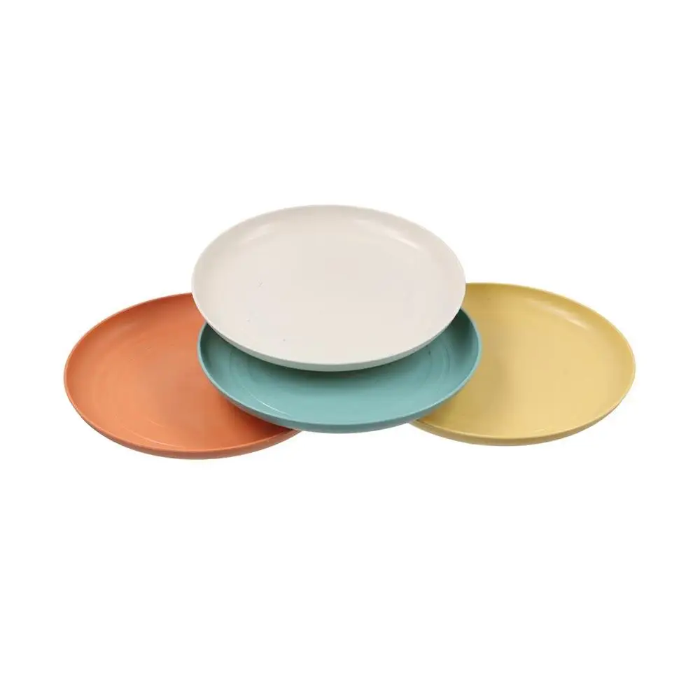 Description Picture 3 of itemDinnerware Plastic Wheat Straw Plates Lightweight Round Dinner Plates Unbreakable Microwave Safe Tableware Fruit