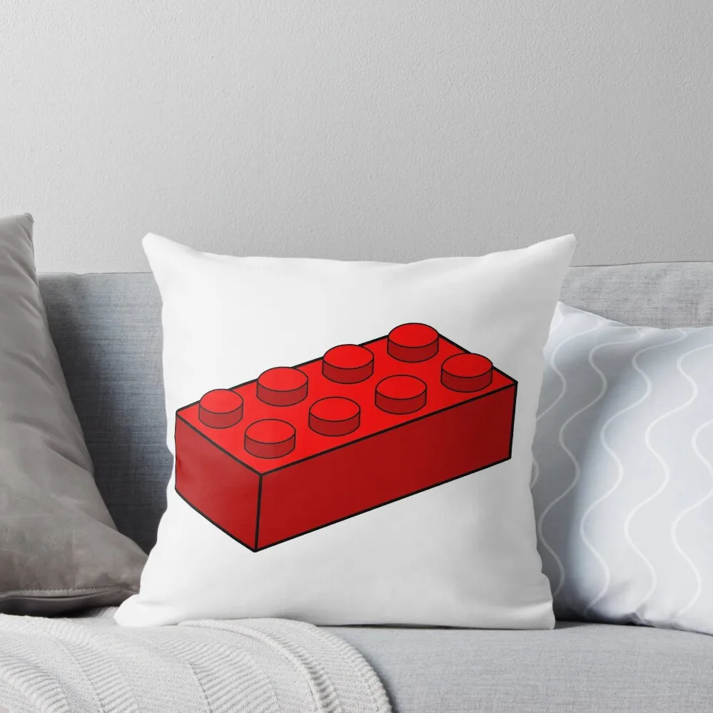 

Red toy brick build Throw Pillow Luxury Pillow Cover Cushions Cover Decorative Cushions
