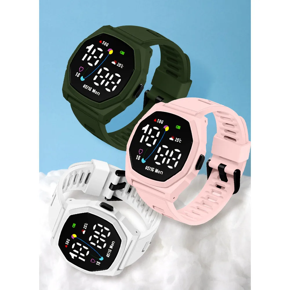 Nouvelle montre électronique à LED Planet Orbit pour loisirs, simplicité, sport, montre étudiante polyvalente, montre à bouton_voghion.com