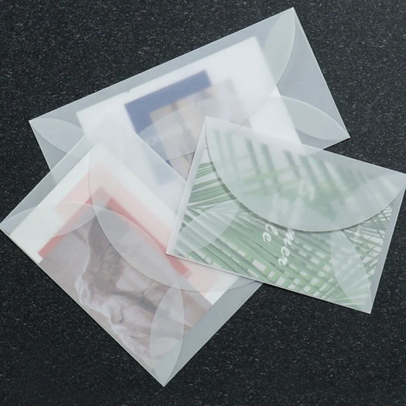 Blank Translucent Envelope for Invitations Postcards European Giftbox Message Card Letters Business Wedding Envelopes 50pcs/lot kraft paper envelopes window envelopes mailing envelopes mini envelopes