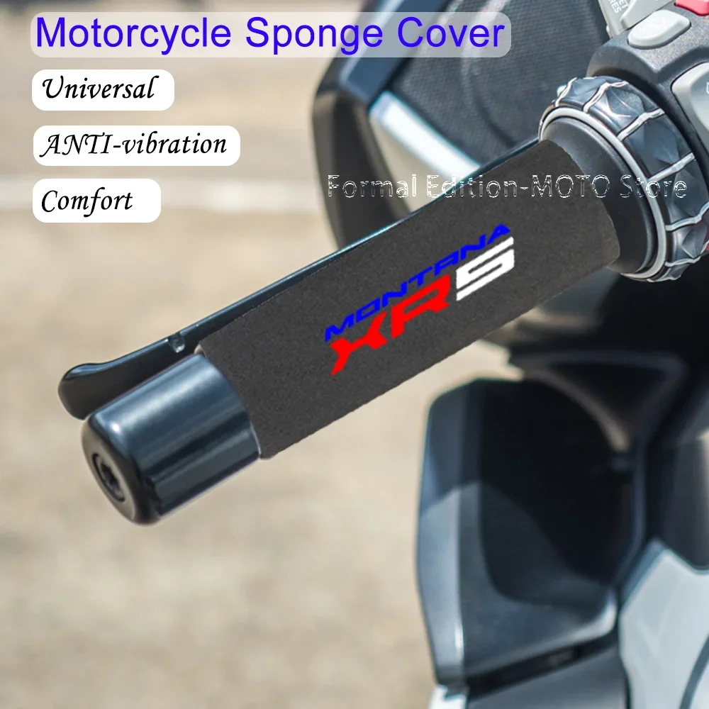 

For Macbor Montana XR5 500 -2023 Motorcycle Grip Cover Shockproof Motorcycle Sponge Grip Non-slip Handlebar Grip Sponge Cover