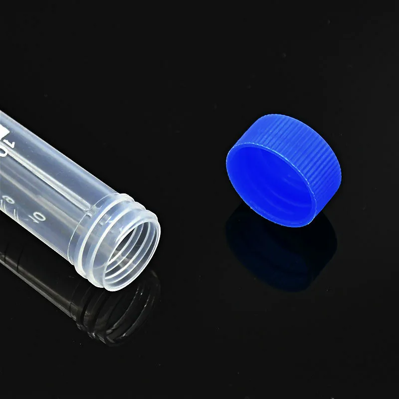 Centrifuge Tube 10 ml Plastic Test Tube With Clear Scale Bottom Tip Sample EP With Screw Cover 100 EA/ PK