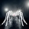 125cm Giant Hairy Spider Realistic Scary White Spider Props with Red Eyes for Indoor Outdoor Haunted House Halloween Decoration 1