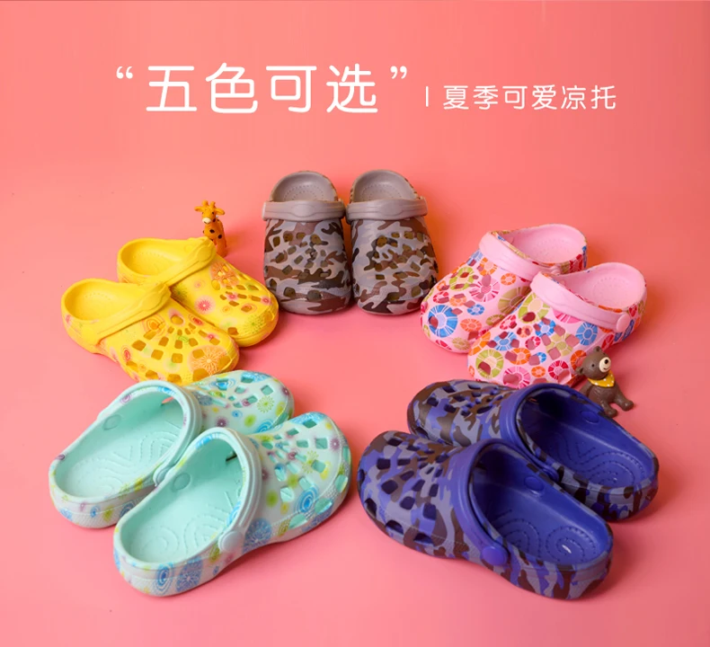 Kids Sandals 2022 Summer Clogs Non-Slip Boys Light Soft Garden Sandals Shoes Hollow Out Designer Sole Outdoor Slippers for Girls child shoes girl