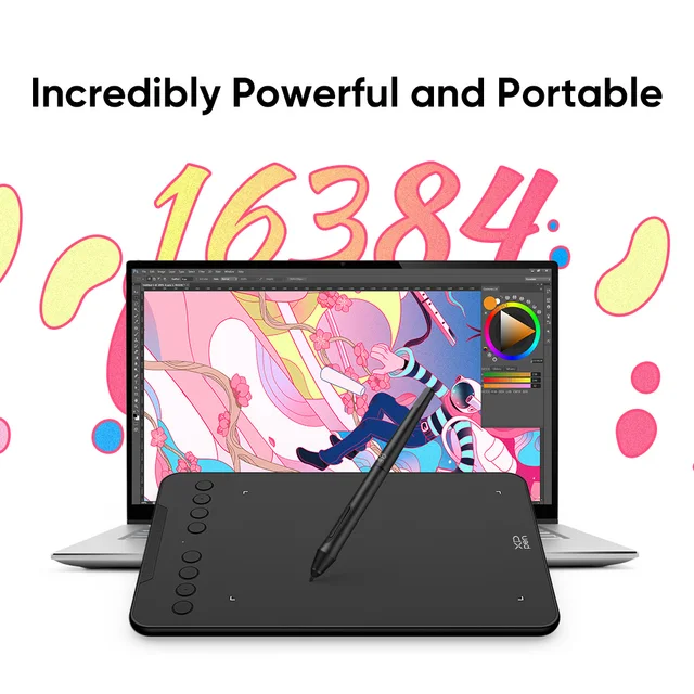 Drawing Tablet XPPen Pen Tablet Deco Mini7V2 with Tilt Function 8 Keys 16384 Levels Graphics Tablet for Android Mac Windows 2