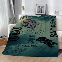 Fluffy Soft Blankets & Throws Lil Peep Children's Blanket Oversized 200x300 Microfiber Bedding Home Interior Beach Towel Throw & 2
