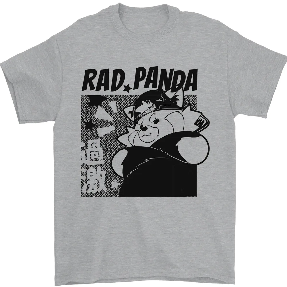 

Классная японская футболка для мужчин и женщин Rad Red Panda, летняя футболка из 100% хлопка с рисунком аниме