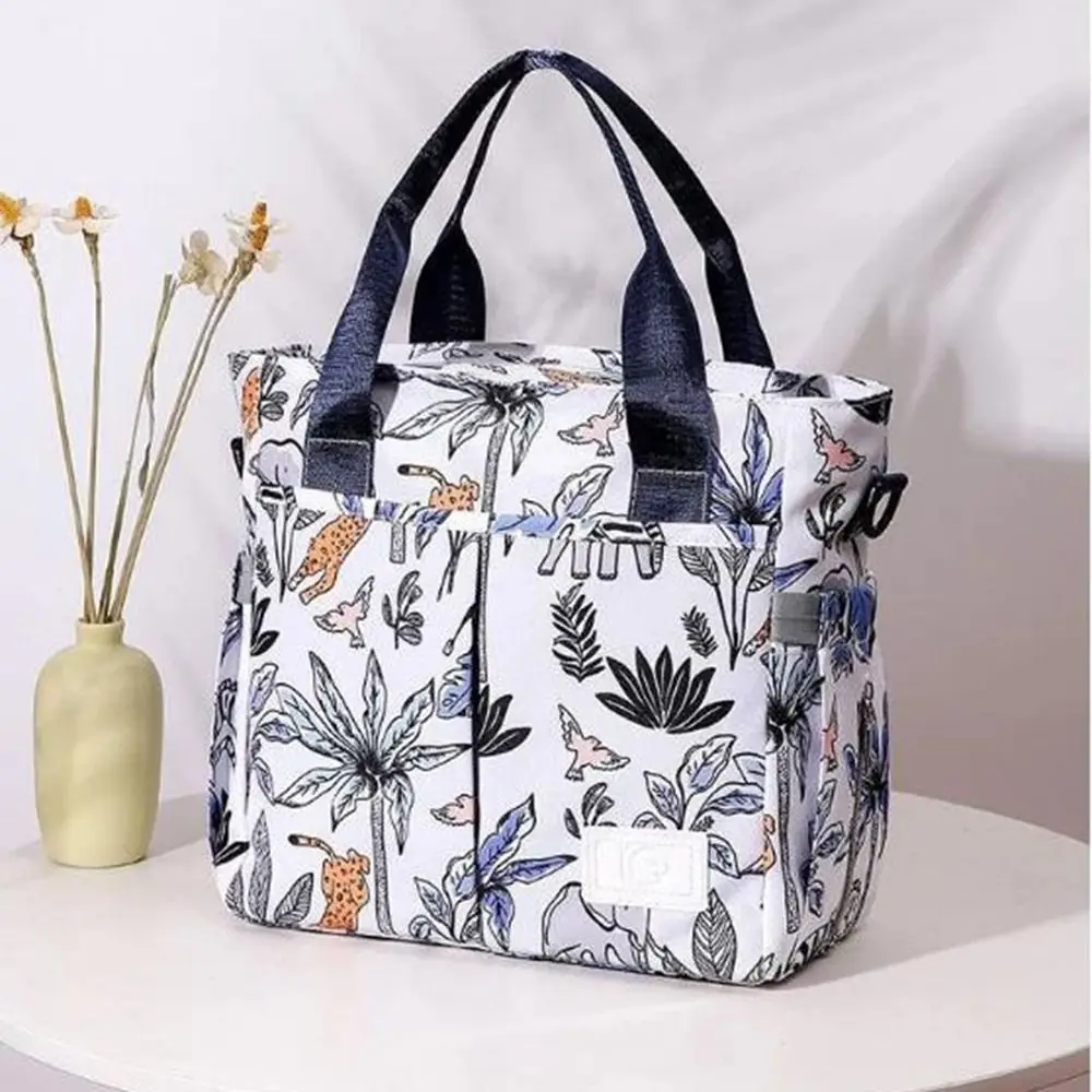 Fashion Printed Mommy Bag Large Capacity Waterproof Baby Nappy Bag Lightweight Wide Opening Baby Diaper Bag for Babies