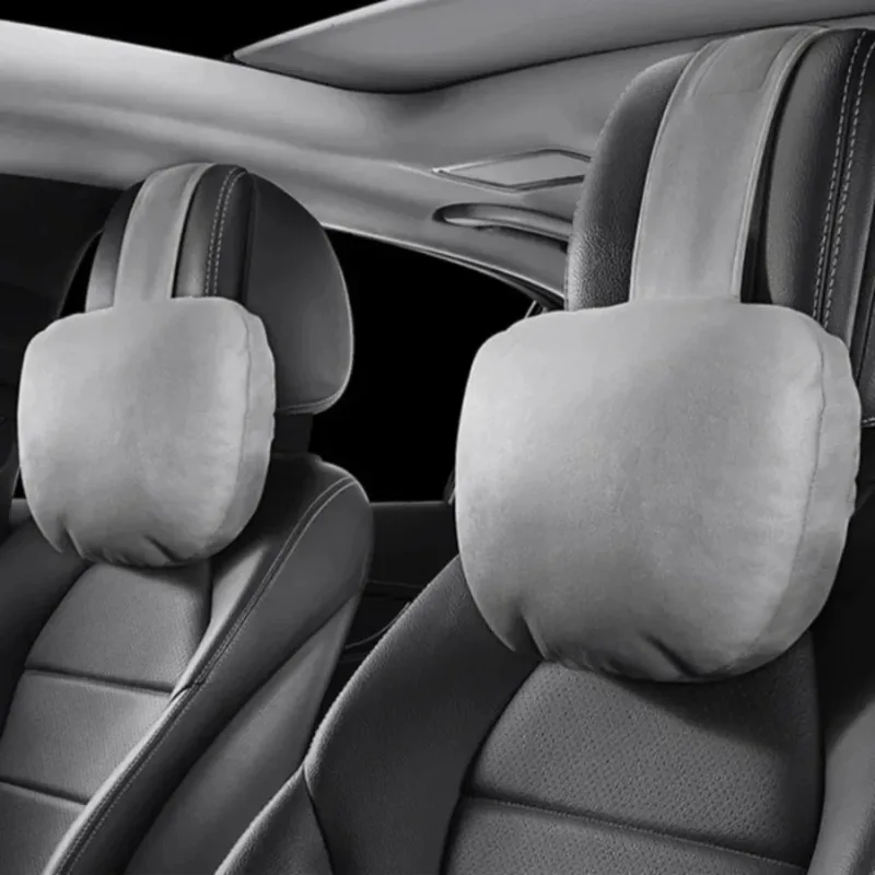 2피스 럭셔리 자동차 헤드레스트 세트 - 운전자 및 승객 좌석용 편안한 목 베개
