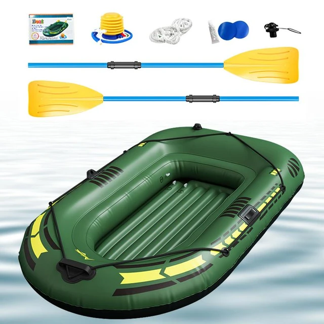 Bote inflable portátil para adultos, canoa de 192x113x40cm, Kayak de pesca,  Rafting y barcos de pesca, balsa con bomba de remos - AliExpress