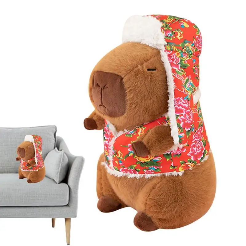 

Милый плюшевый капибара, Имитация животных, мягкая плюшевая кукла, подарок для детей, милая мягкая капибара, животное для детей