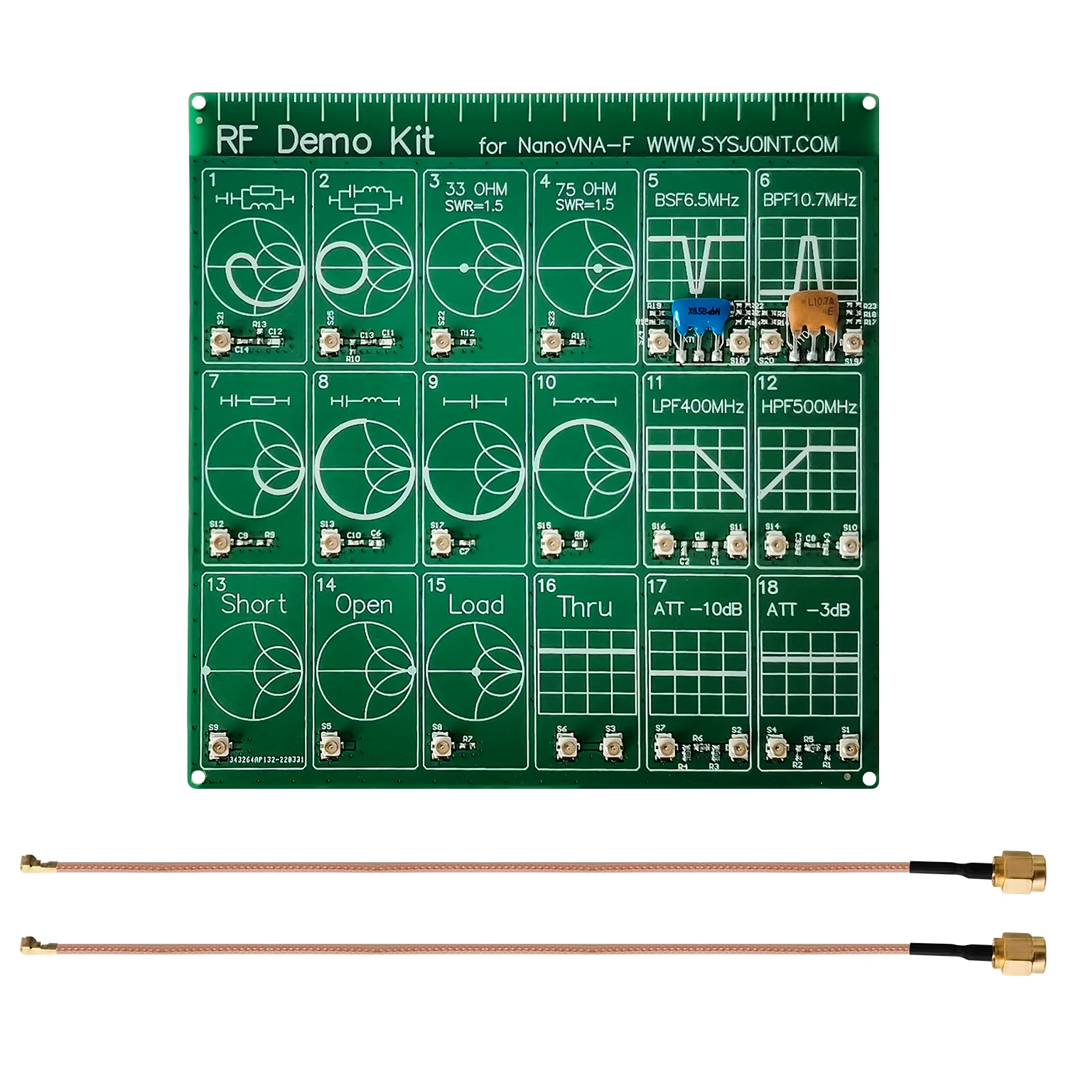 NanoVNA Filter Attenuator VNA RF Test Board Tester Demo Kit Module Breadboard Ne