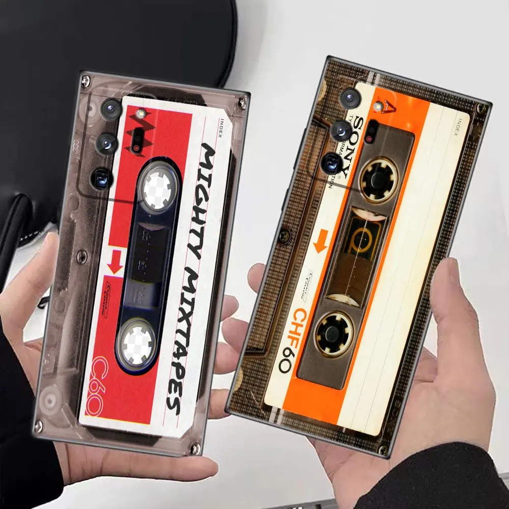 Custodia Per Samsung Galaxy Note 20 10 9 8 Ultra Lite M62 M53 M51 M33 5G 2018 J8 J7 J6 Pro Plus Prime Case Vintage Old Cassette Tape