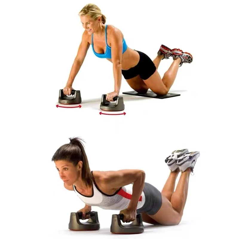 1Pair Portable Push Up Bars Anti-Slip Press-up Stand Rotating Handles Fitness Equipment for Arm and Chest Strength Training