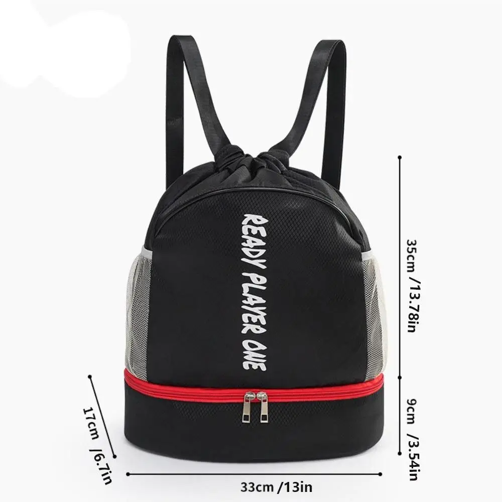 Zaino Sportivo Con Coulisse - Per Palestra, Corsa, Viaggi, Con Tasche Laterali Per Bottiglia E Rete Traspirante - 2