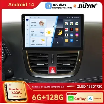 Radio para Auto JIUYIN con CarPlay Inalámbrico para PEUGEOT 207 207CC 2006-2015, Reproductor Multimedia Android 13, Estéreo para Auto con GPS 1
