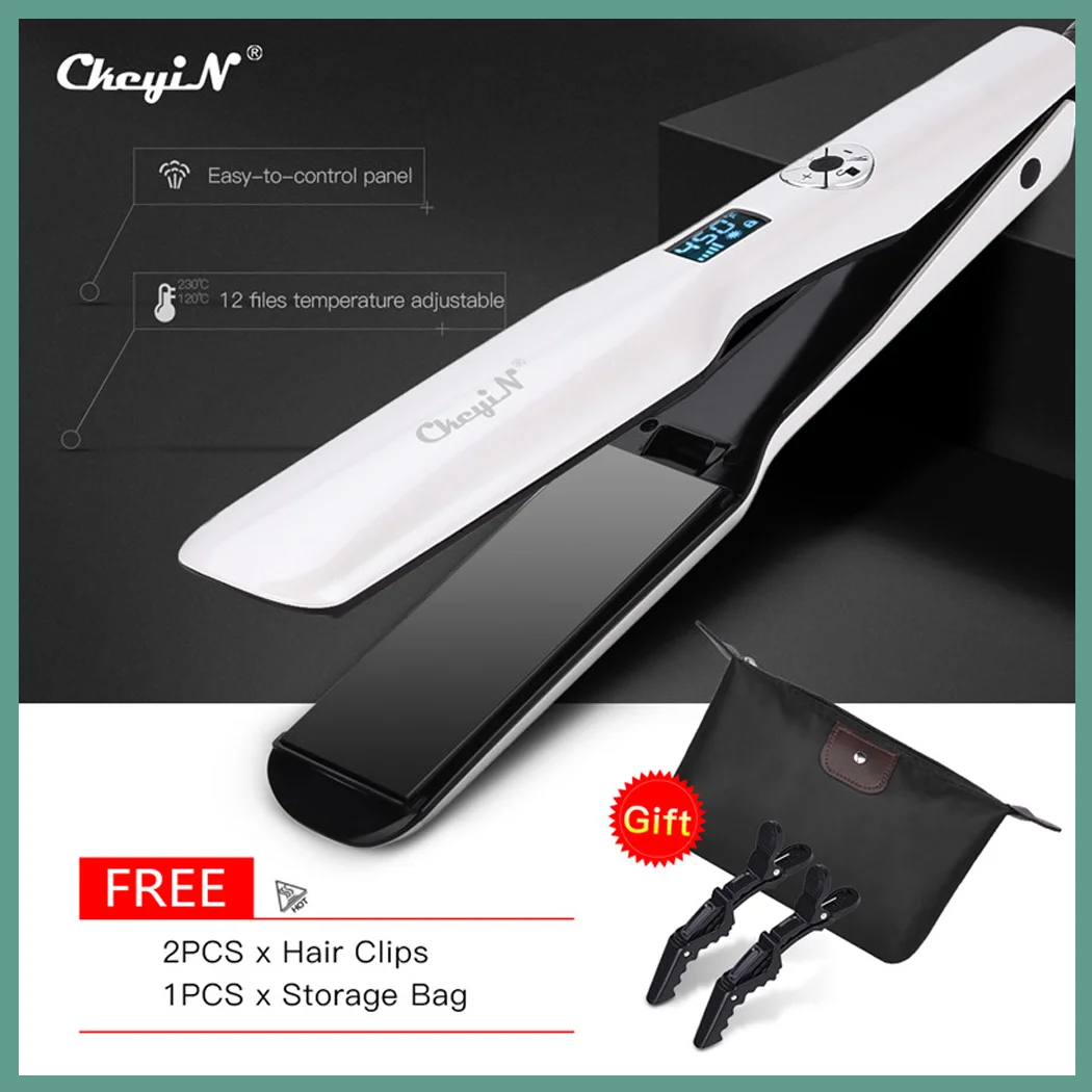 Moda Plancha de cabello giratoria 3D Plancha de peinado profesional PTC  Plancha de calentamiento rápido Plancha plana con placa calefactora ancha y  pantalla LCD Herramienta de peinado|Planchas de pelo| - AliExpress