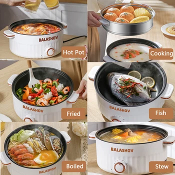 3L 110V Portable Electric Rice Cooker Multifunctional Pan Non-stick Cookware for Kitchen and Home Appliance US Plug 3