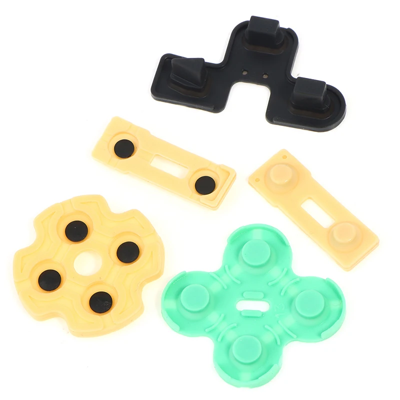 10 Pz/2 Set Pulsante Pad Contatto In Gomma Conduttiva D-Pad Ps2 Colla Conduttiva Siamesi Per Controller Sony Ps2