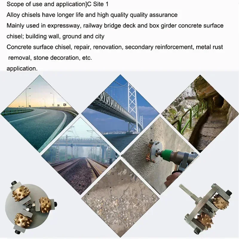 New 220v Electric Chisel Hair Machine Cement Surface Hair Machine Bridge Deck Box Beam Hand-held Chisel Hammer Stone Machin