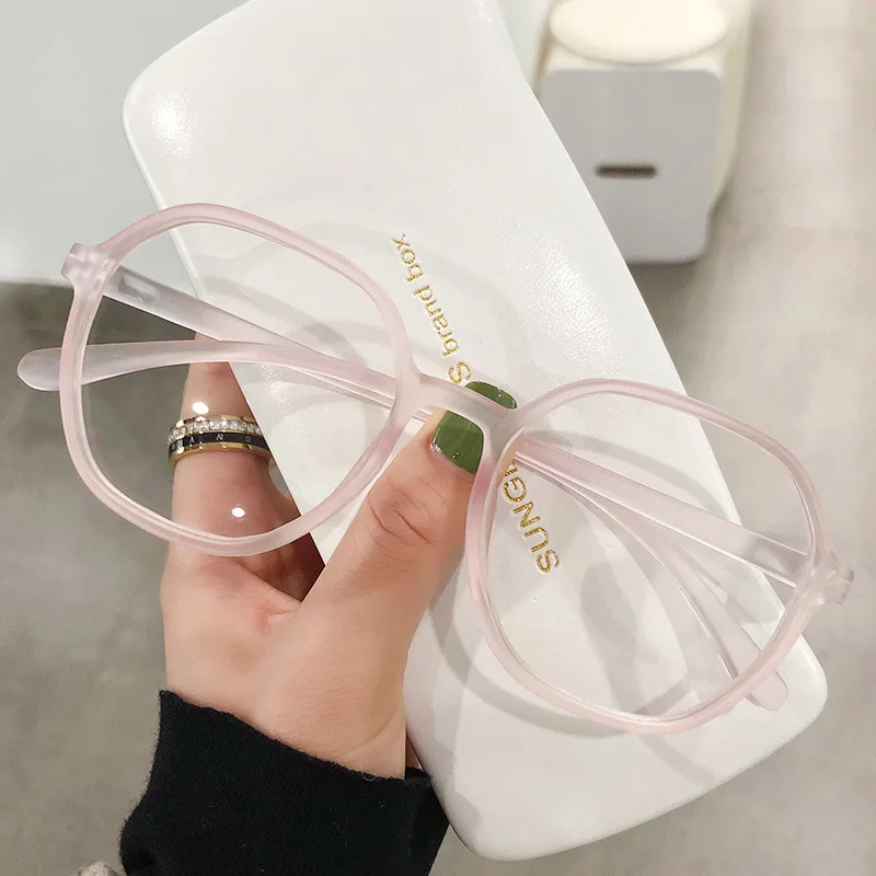 

Anti-Blue Light Glasses For Women Fashionable Polygonal Glasses Frames UV400 Shades Protection Flat Mirror Eyeglasses Eyewear