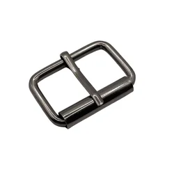Set of 5 Metal Roller Buckles for Belts and Accessories (Gun Black)