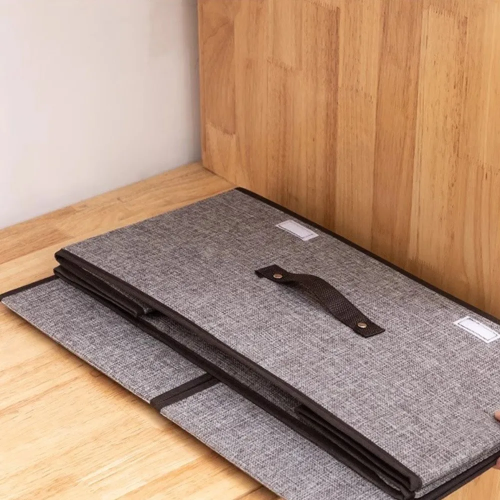 Storage Box Cotton Fabric Foldable Lid With Cover Storage Box Clothing Underwear Socks Storages Children'S Toys Storage Box 5