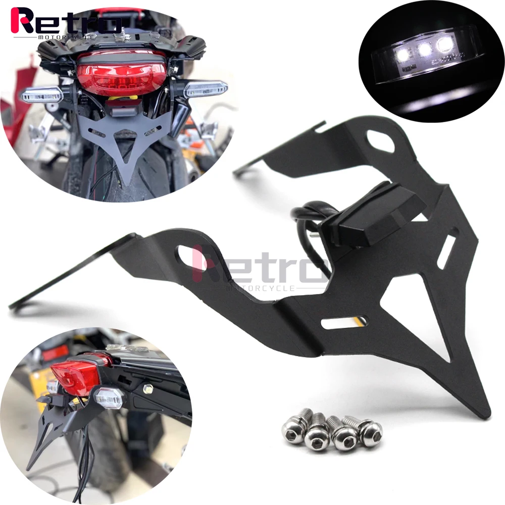 

Держатель номерного знака со светодиодной подсветкой для HONDA CB650R CBR650R 2019 2020 аксессуары для мотоциклов, Устранитель крыльев