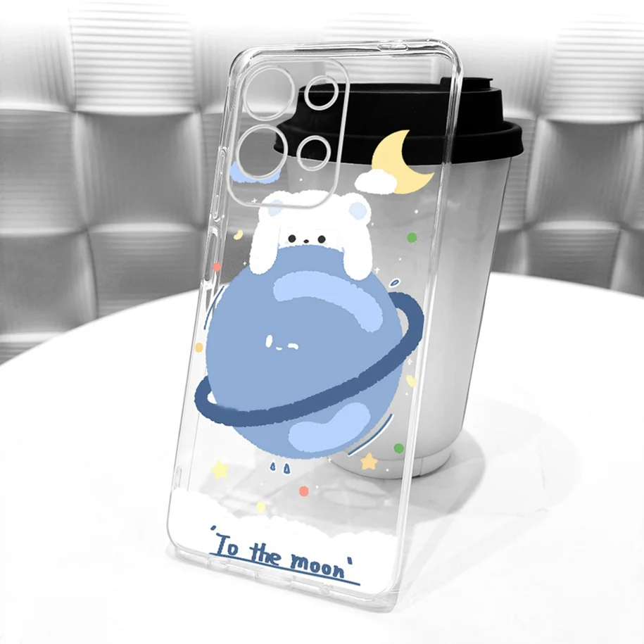 Cute Cartoon Animal Soft Silicone Clear Phone Case Cover