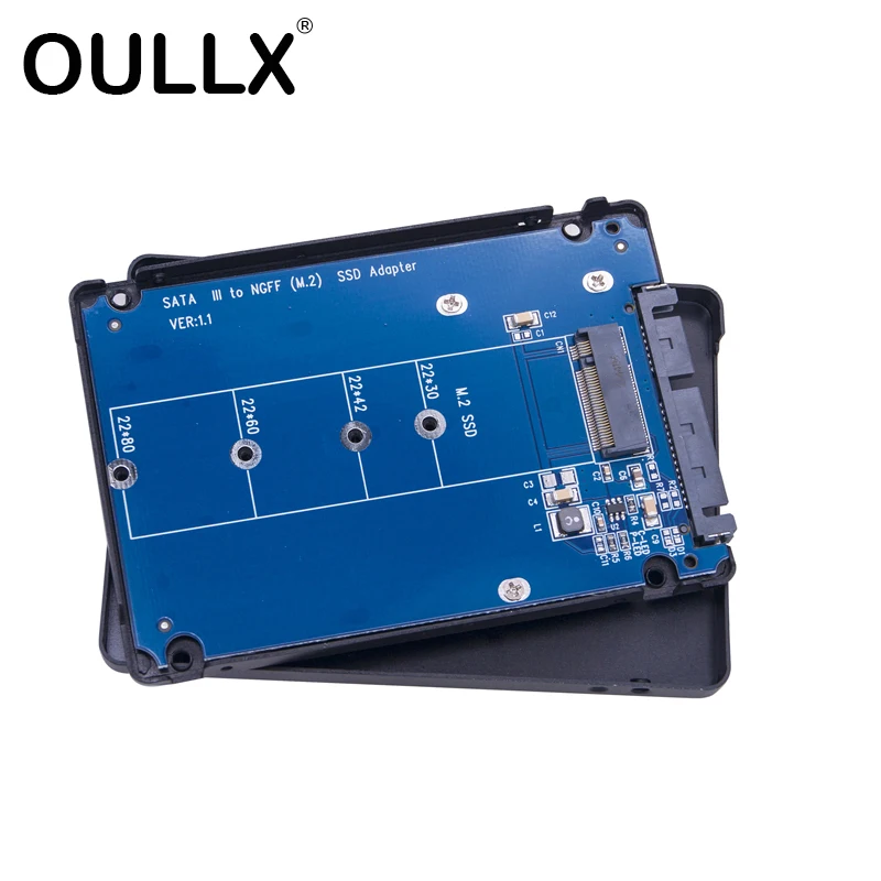 

OULLX MSATA M.2 NGFF to SATA 3.0 Protocol Laptop SSD Converter Hard Disk Box To Serial Port 2.5 inch Adapter Card