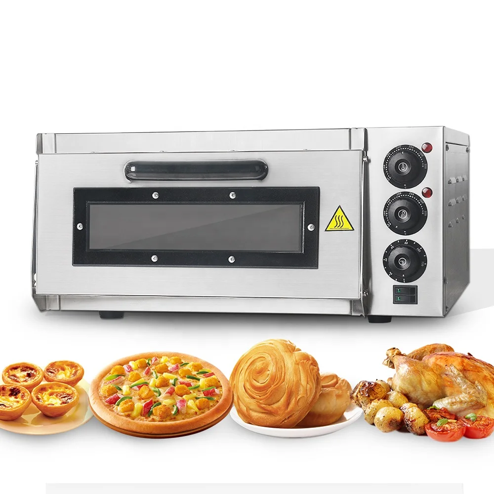 

Commercial 2000W Stainless Steel Countertop 110V/220V Electric 14' Pizza Oven