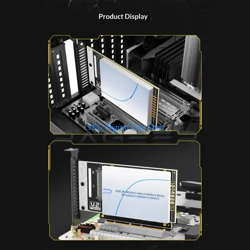 U75B 고속 U.2 PCIe 5.0 어댑터 2.5인치 U.2(SFF-8639) 128GB/s 대역폭