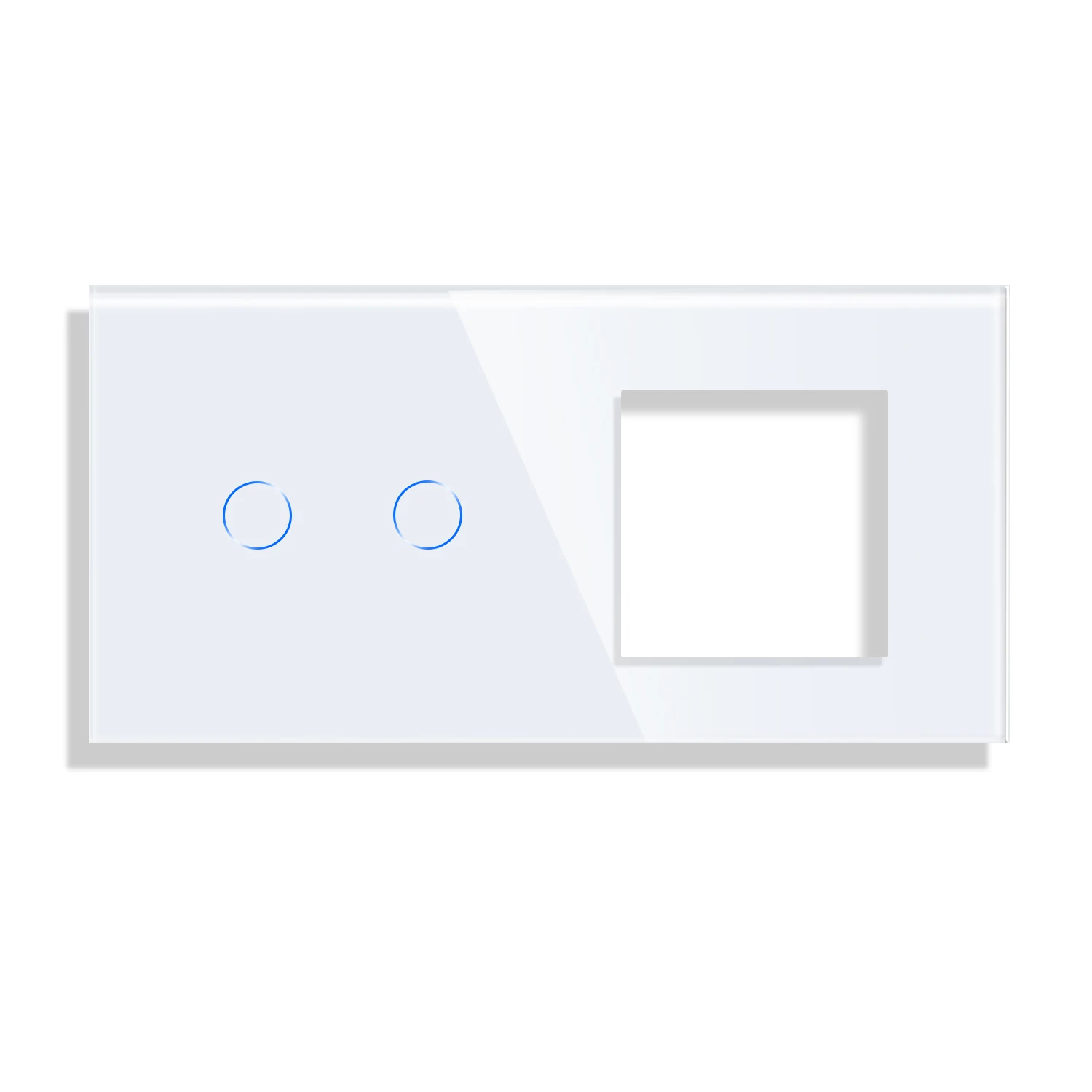 Bingoelec Toughened Glass Panel And Socket Frame Three Color Panel 86*157mm tempered glass frame