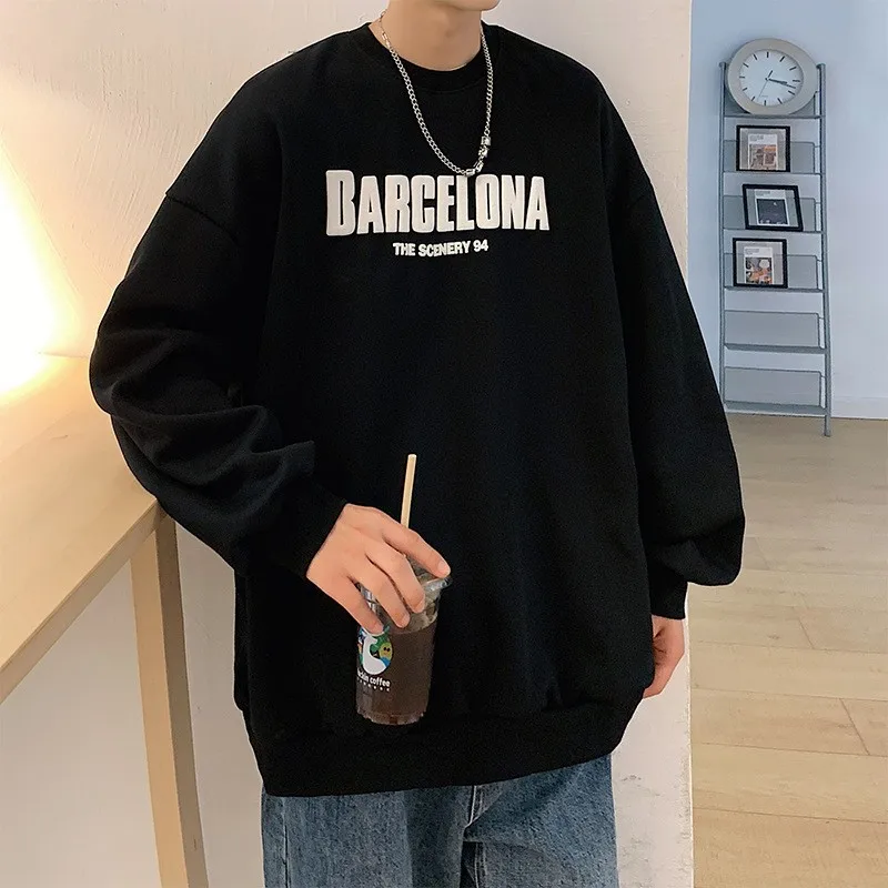 

2023 Autumn and Winter Long Sleeve round Neck T-shirt Couple Boys Hoodie