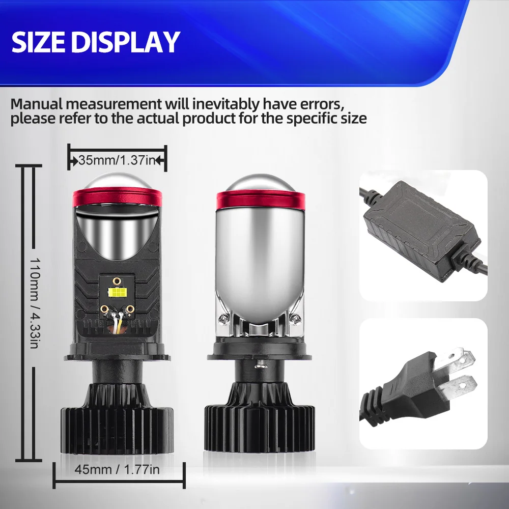 ROADSUN 닛산 맥시마 2019용 초고휘도 LED 헤드라이트 전구 캔버스 300W 헤드램프 앰플 30000LM 터보 프로젝터 렌즈 포함