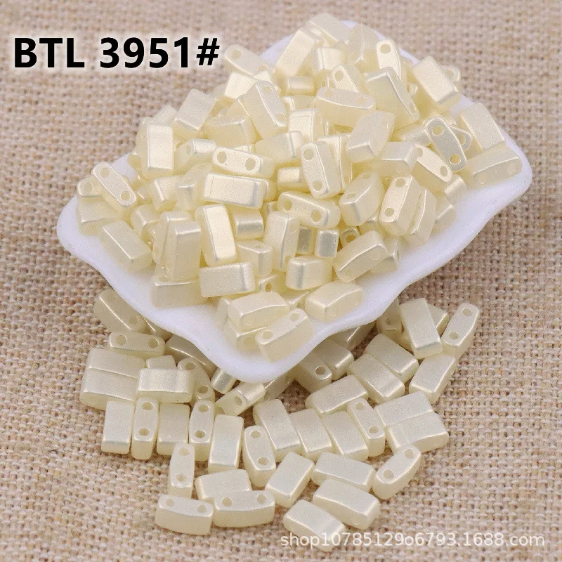 2.5X5mm 하프리프트 더블홀 유리 쌀알 비즈, 바로크 DIY 비즈, 액세서리용 루즈 비즈