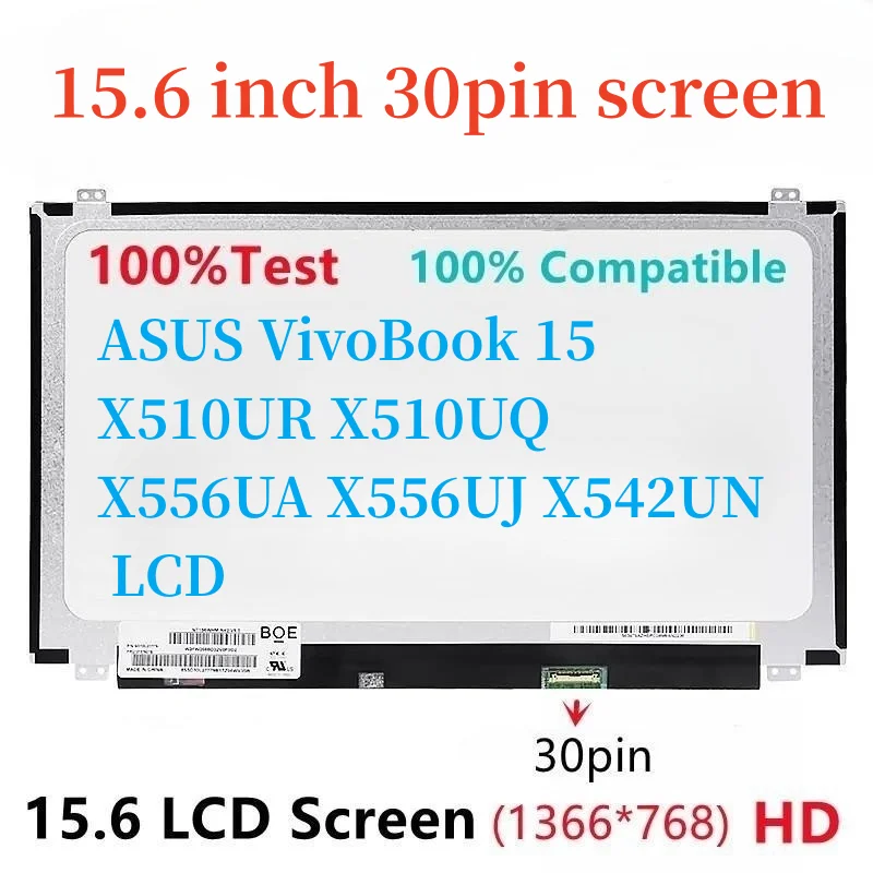 

ASUS VivoBook 15 X510UR X510UQ X556UA X556UJ X542UN LCD LED Screen Display New 15.6" Replacement