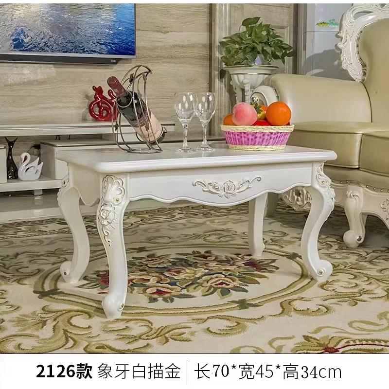thumbnail image 1 of TieHo-mesa de centro rectangular de madera para sala de estar, muebles modernos para el hogar, apartamento pequeño, color blanco marfil, estilo europeo, 1 of 4