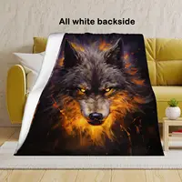 Firmiso Wolf Throw Blanket for Adults, Wolf Gifts for Men and Women, Wild Animal Home Decor for Bed and Living Room, Soft Fleece 3