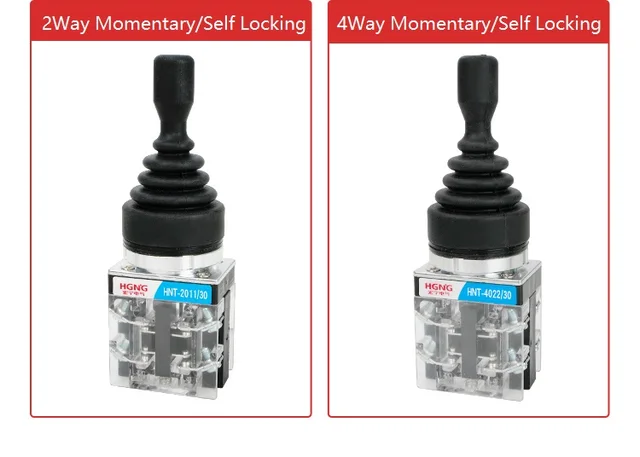 2 Interruttori A Bilanciere 22mm 4 Vie - Joystick Momentaneo 4NO Per Automazione Industriale - Foto 3