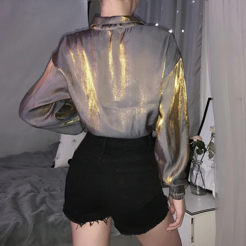 Fashion Turtleneck Zipper Drawstring Hem Harajuku Discolor Sweatshirt Women  New Autumn Long Sleeve Crop Top Pullovers