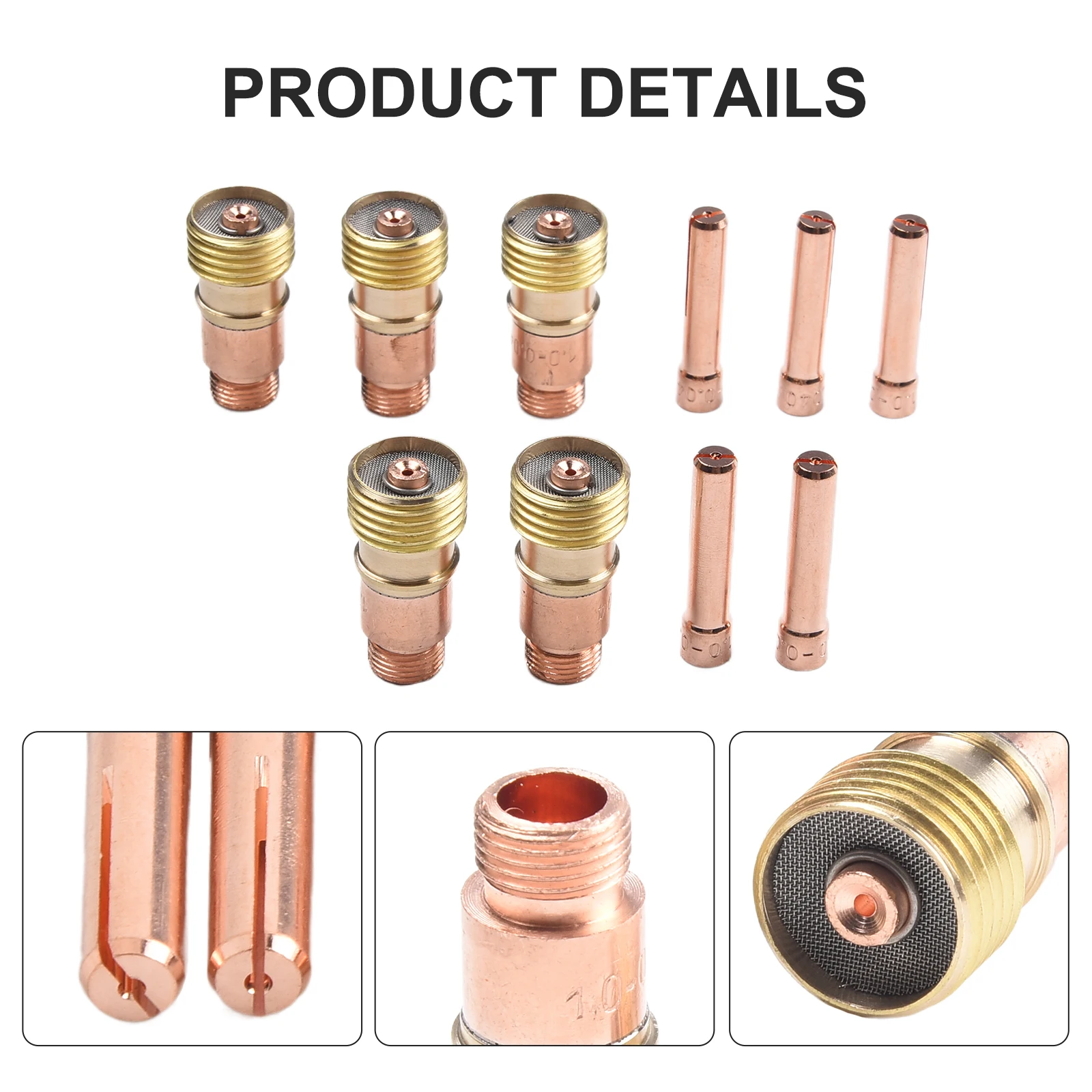 

10 шт., газовые линзы TIG 17GL040 0,040 ''10N22S, Комплект цанг для SR для WP 17 18 26, набор аксессуаров для пайки