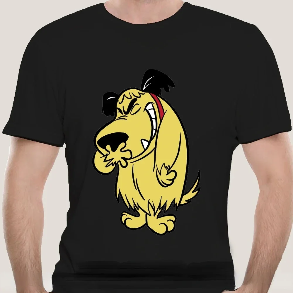 

Mutley cartoon Laughing dog print humorous fashion retro street wear trend summer men women universal short-sleeved T-shirt